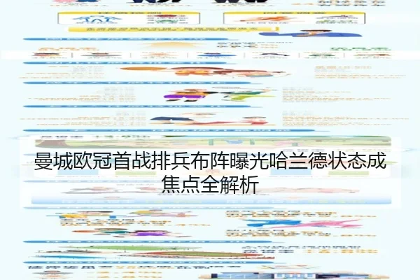 曼城欧冠首战排兵布阵曝光哈兰德状态成焦点全解析